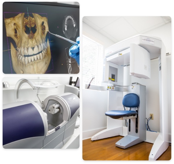 Collage of images of dental technologies