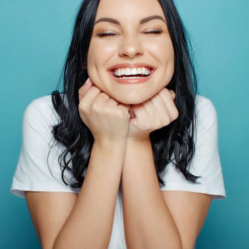 Lady smiles radiantly