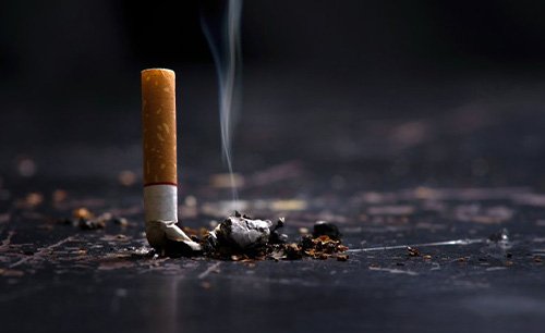 Extinguished cigarette