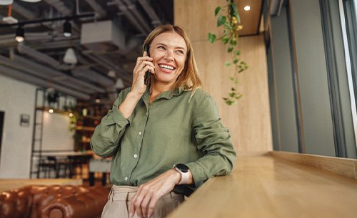 Lady schedules appointment over the phone