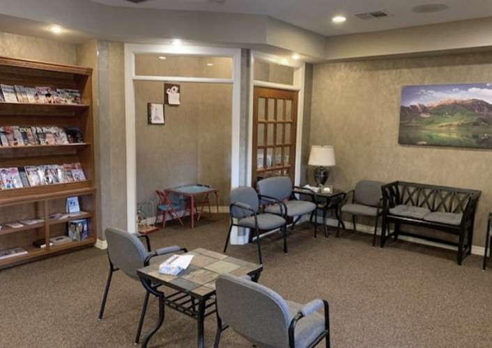 Dental office reception area