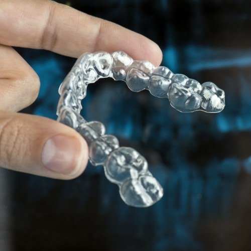 Clear nightguard for bruxism