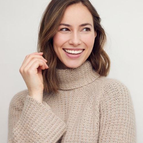 Woman receiving in-office teeth whitening in Columbia, MO