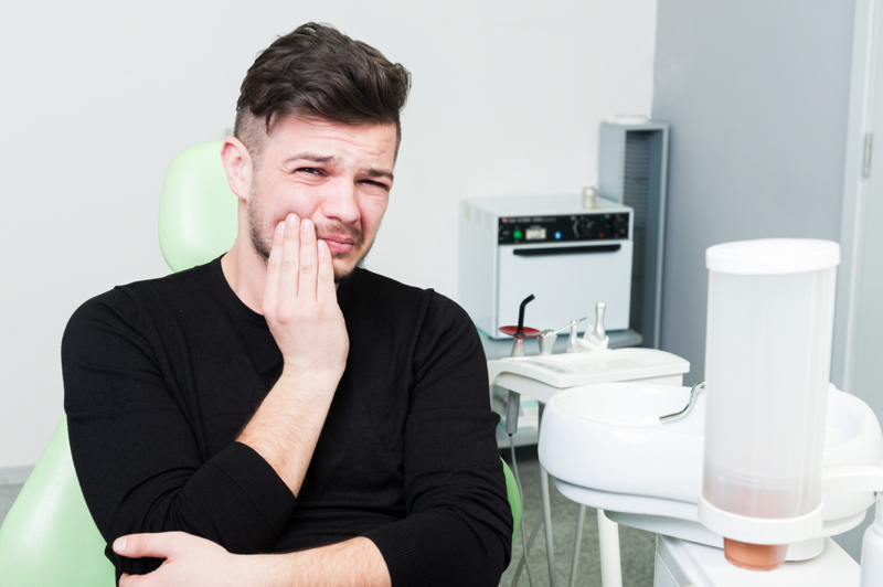 man with gum disease