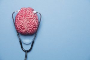 Model of a brain with a stethoscope in columbia