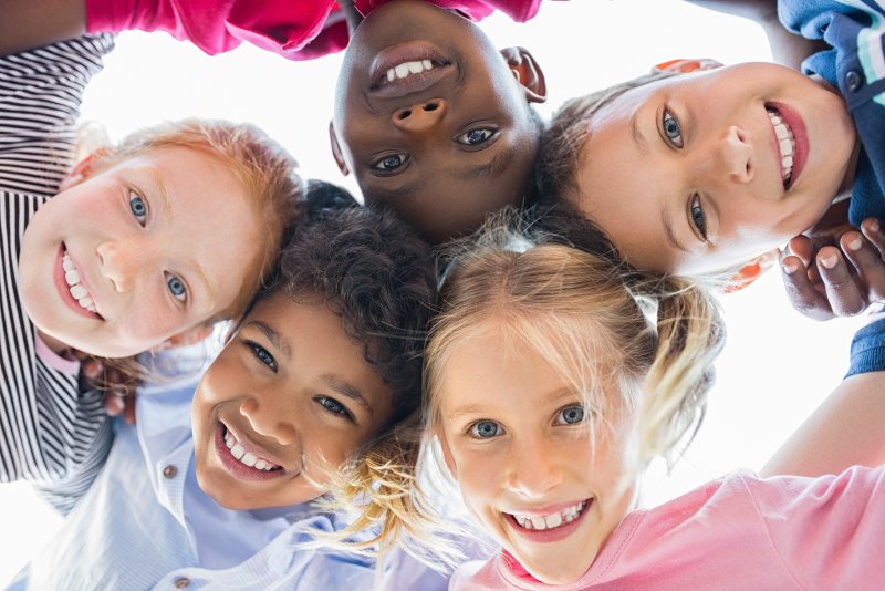 group of children smiling